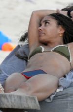 ALEX SCOTT and JESS GLYNNE in Bikinis on Holiday in Tulum 12/31/2023