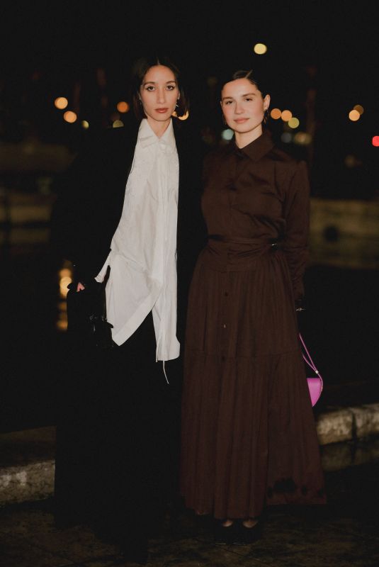 ALEXANDRA GUERAIN and CAMELIA BOURBON Arrives at Patou Fall/Winter 2024/2025 Show in Paris 01/25/2024