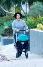 ALIA SHAWKAT Out with Her Baby in Los Angeles 01/28/2024