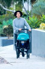 ALIA SHAWKAT Out with Her Baby in Los Angeles 01/28/2024