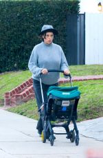ALIA SHAWKAT Out with Her Baby in Los Angeles 01/28/2024