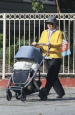 ALIA SHAWKAT Out with Her Baby in Los Feliz 01/23/2024