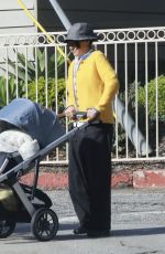 ALIA SHAWKAT Out with Her Baby in Los Feliz 01/23/2024