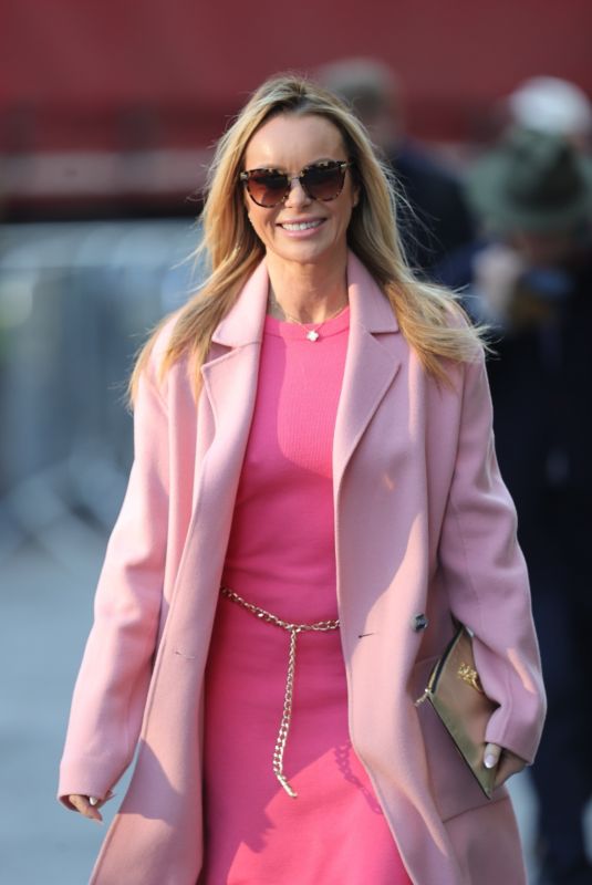 AMANDA HOLDEN in Pink at Heart Radio in London 01/09/2024