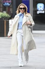 AMANDA HOLDEN Leaves Global Studios Heart Breakfast Show in London 01/24/2024