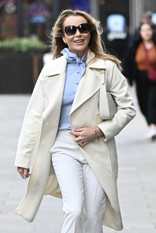 AMANDA HOLDEN Leaves Global Studios Heart Breakfast Show in London 01/24/2024
