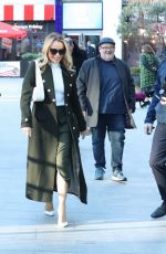 AMANDA HOLDEN Leaves Hearth Radio at Leicester Square in London 01/18/2024