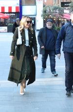 AMANDA HOLDEN Leaves Hearth Radio at Leicester Square in London 01/18/2024