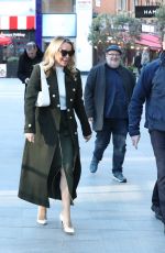 AMANDA HOLDEN Leaves Hearth Radio at Leicester Square in London 01/18/2024