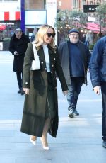 AMANDA HOLDEN Leaves Hearth Radio at Leicester Square in London 01/18/2024