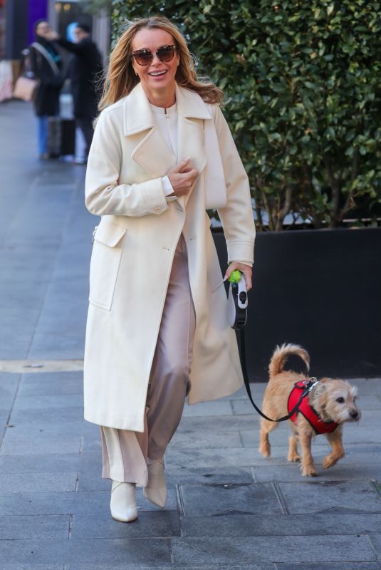 AMANDA HOLDEN Out with Her Dog in London 01/19/2024