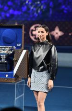 ANA DE ARMAS Presents Louis Vuitton Trophy Trunk at Australian Open in Melbourne 01/28/2024