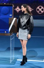 ANA DE ARMAS Presents Louis Vuitton Trophy Trunk at Australian Open in Melbourne 01/28/2024