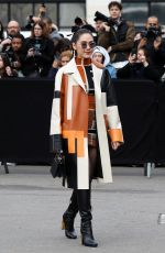 ARAYA HARGATE Arrives at Fendi Couture SS24 Show at Haute Couture Week in Paris 01/25/2024