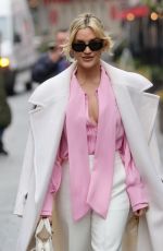 ASHLEY ROBERTS Arrives at Heart Breakfast Show in London 01/29/2024