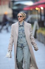 ASHLEY ROBERTS in Double Denim at Heart Radio in London 01/09/2024