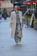 ASHLEY ROBERTS in Double Denim at Heart Radio in London 01/09/2024