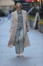 ASHLEY ROBERTS in Double Denim at Heart Radio in London 01/09/2024