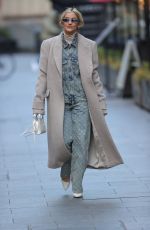 ASHLEY ROBERTS in Double Denim at Heart Radio in London 01/09/2024
