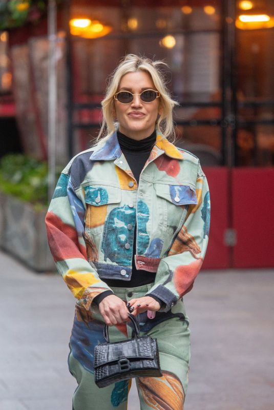 ASHLEY ROBERTS Leaves Global Radio Studios in London 01/25/2024