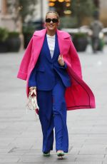 ASHLEY ROBERTS Leaves Heart Breakfast Radio Studios in London 01/08/2024