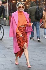ASHLEY ROBERTS Leaves Heart Breakfast Show in London 01/22/2024