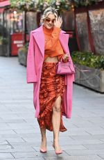 ASHLEY ROBERTS Leaves Heart Breakfast Show in London 01/22/2024