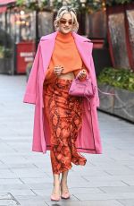ASHLEY ROBERTS Leaves Heart Breakfast Show in London 01/22/2024
