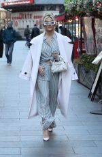 ASHLEY ROBERTS Leaves Heart Radio in Leicester Square in London 01/18/2024