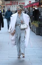 ASHLEY ROBERTS Leaves Heart Radio in Leicester Square in London 01/18/2024