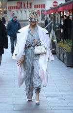 ASHLEY ROBERTS Leaves Heart Radio in Leicester Square in London 01/18/2024