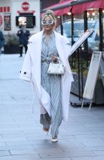 ASHLEY ROBERTS Leaves Heart Radio in Leicester Square in London 01/18/2024
