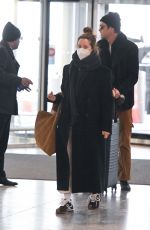 ASHLEY TISDALE Arrives at JFK Airport in New York 01/24/2024