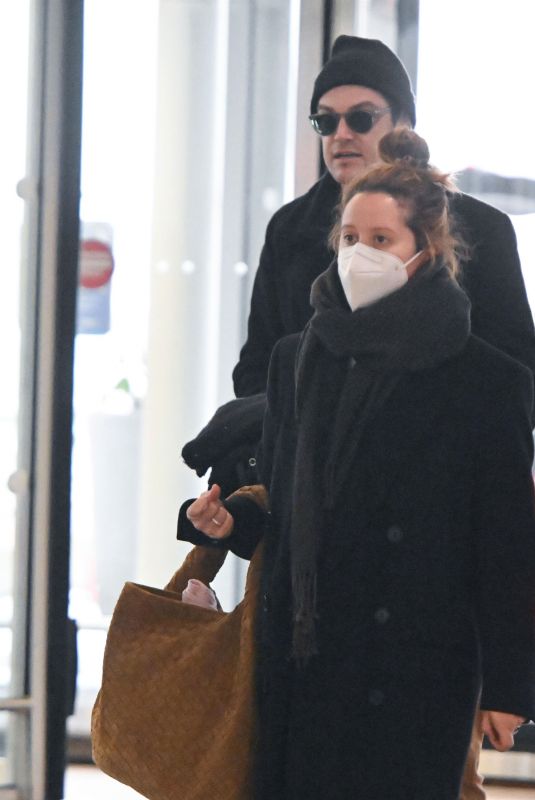 ASHLEY TISDALE Arrives at JFK Airport in New York 01/24/2024