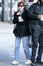 AUBREY PLAZA Arrives for Her Matinee Performance of Danny and the Deep Blue Sea in New York 01/03/2024