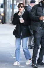 AUBREY PLAZA Arrives for Her Matinee Performance of Danny and the Deep Blue Sea in New York 01/03/2024