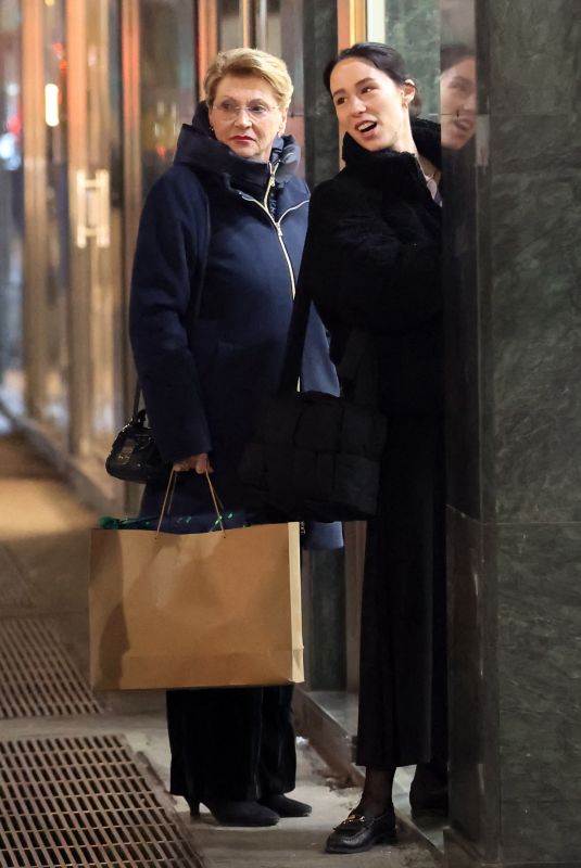 AURORA RAMAZZOTTI Arrives at Michelle Hunizker