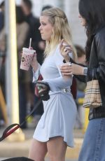 AVA PHILIPPE Out with Her Dog in Santa Monica 01/13/2024