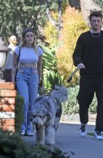 AVA PHILLIPPE and Spencer Held Out with Their Dogs in Santa Monica 01/10/2024