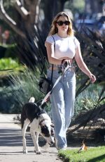 AVA PHILLIPPE and Spencer Held Out with Their Dogs in Santa Monica 01/10/2024