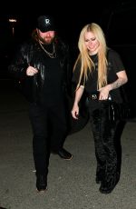 AVRIL LAVIGNE on a Dinner Date at Catch Steak in West Hollywood 01/29/2024