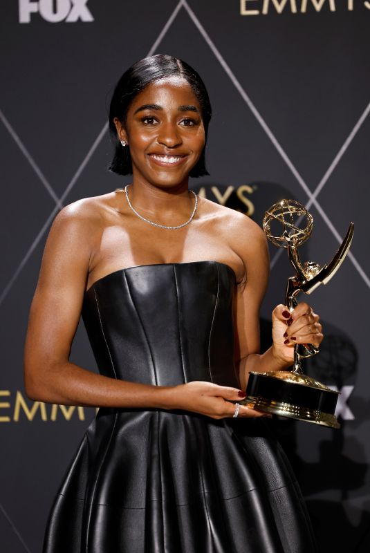 AYO EDEBIRI at 75th Primetime Emmy Awards in Los Angeles 01/15/2024