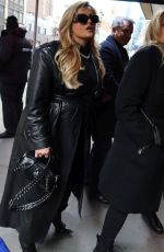 BEBE REXHA Arrives with Her Parents at Madison Square Garden in New York 01/15/2024