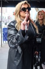 BEBE REXHA Arrives with Her Parents at Madison Square Garden in New York 01/15/2024