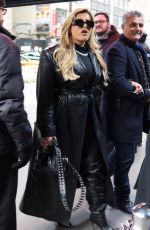 BEBE REXHA Arrives with Her Parents at Madison Square Garden in New York 01/15/2024