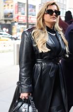 BEBE REXHA Arrives with Her Parents at Madison Square Garden in New York 01/15/2024
