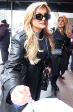 BEBE REXHA Arrives with Her Parents at Madison Square Garden in New York 01/15/2024