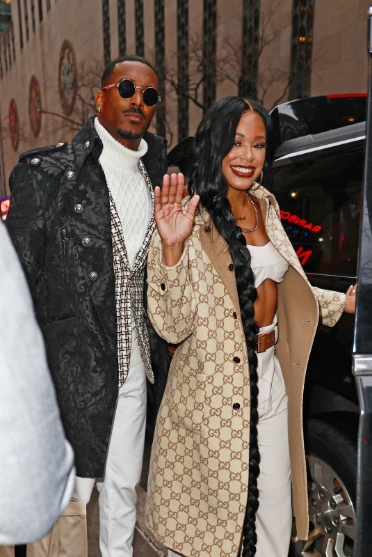 BIANCA BELAIR and Montez Ford Leaves NBC Studios in New York 01/23//2024