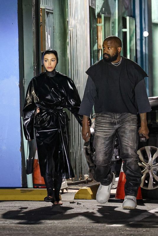 BIANCA CENSORI and Kanye West at Tanning Salon in Los Angeles 01/19/2024