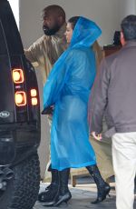 BIANCA CENSORI and Kanye West Leaves Sunset Tower in Los Angeles 01/23/2024
